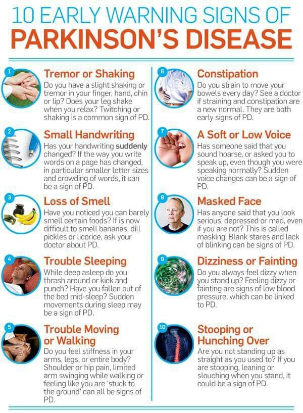 10 early warning signs of Parkinson