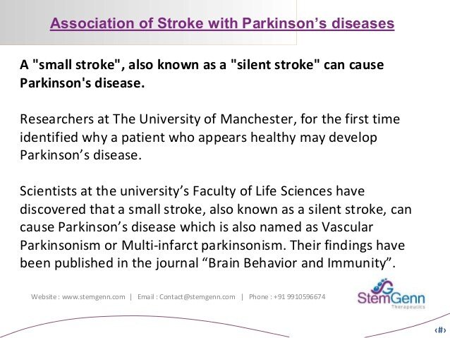 Association of Stroke with Parkinson