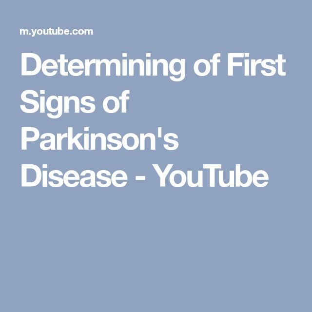Determining of First Signs of Parkinson