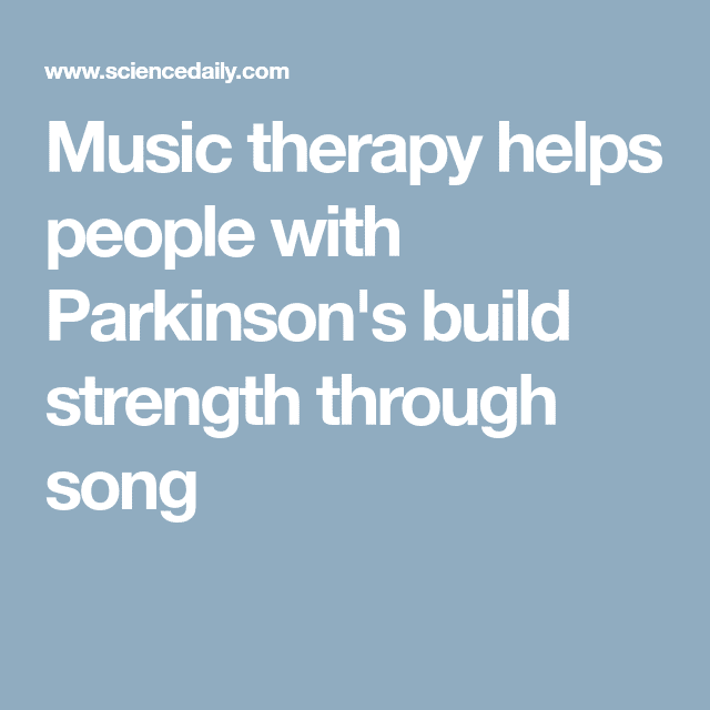 Music therapy helps people with Parkinson