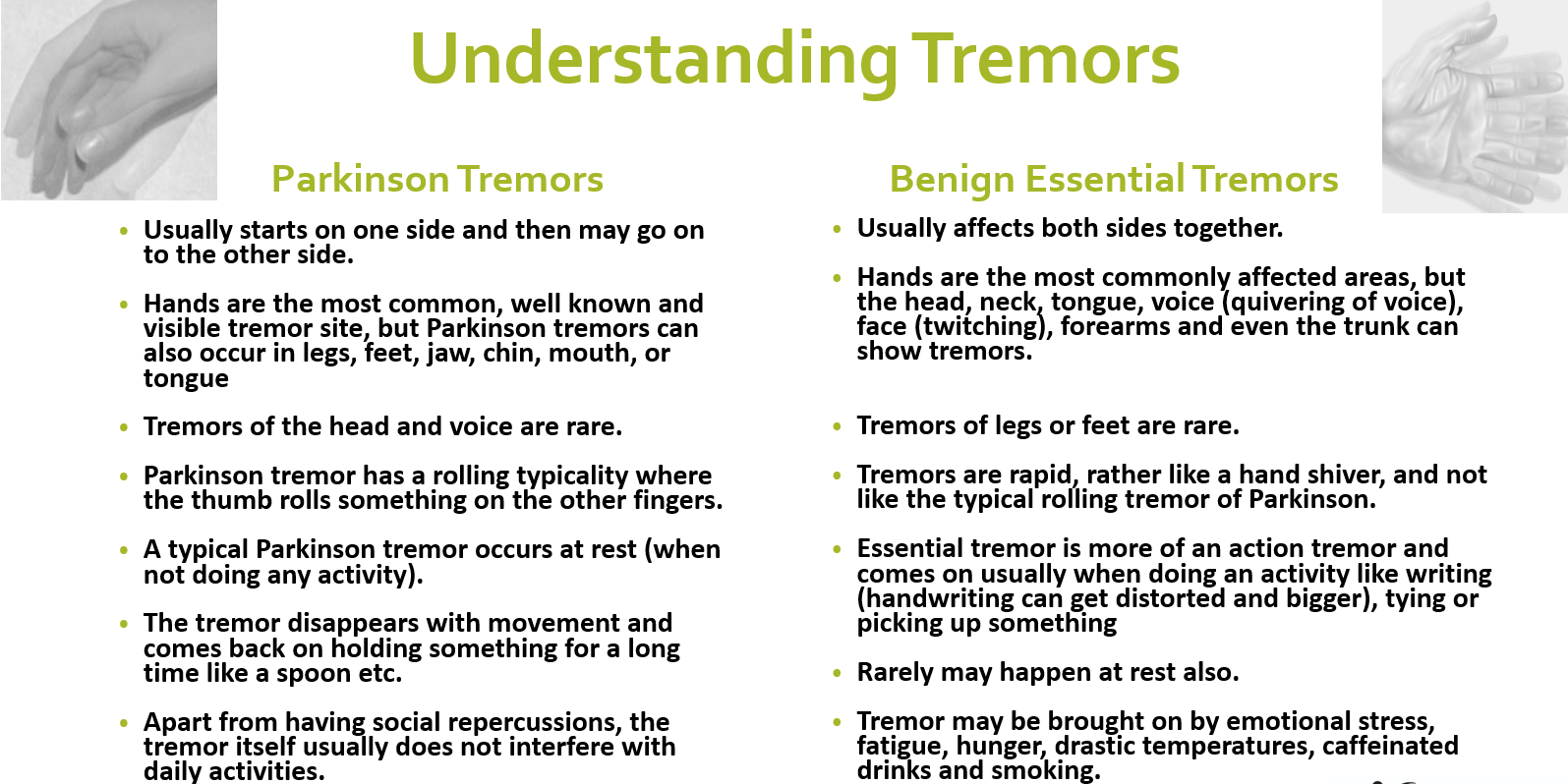 Not all tremors are Parkinsonâs â Know the difference