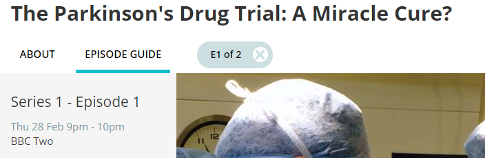 Parkinsons TV Drug Trial
