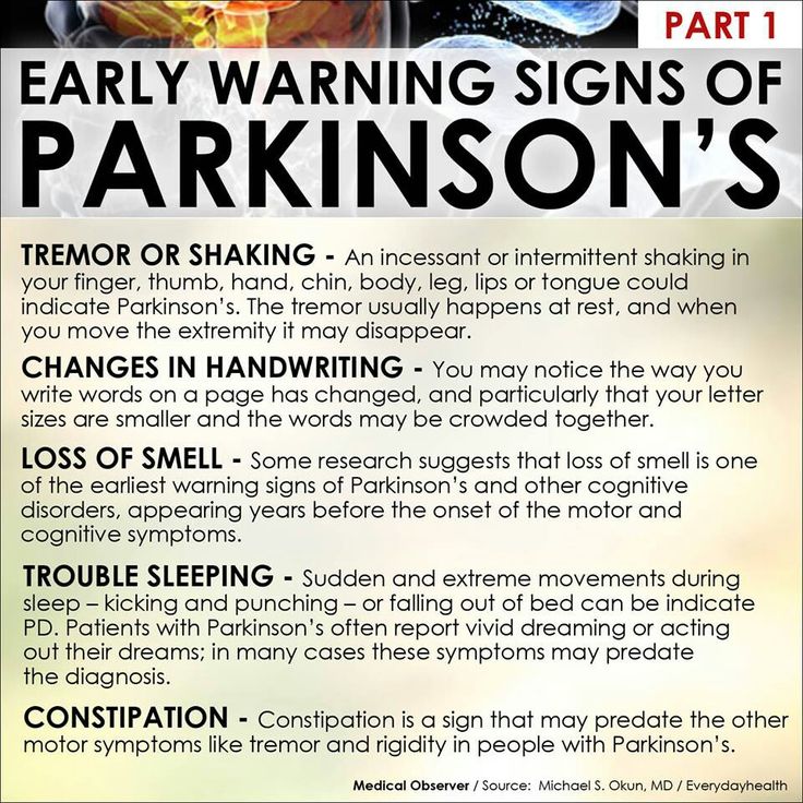 Part 1 early warning signs of parkinsons disease ...
