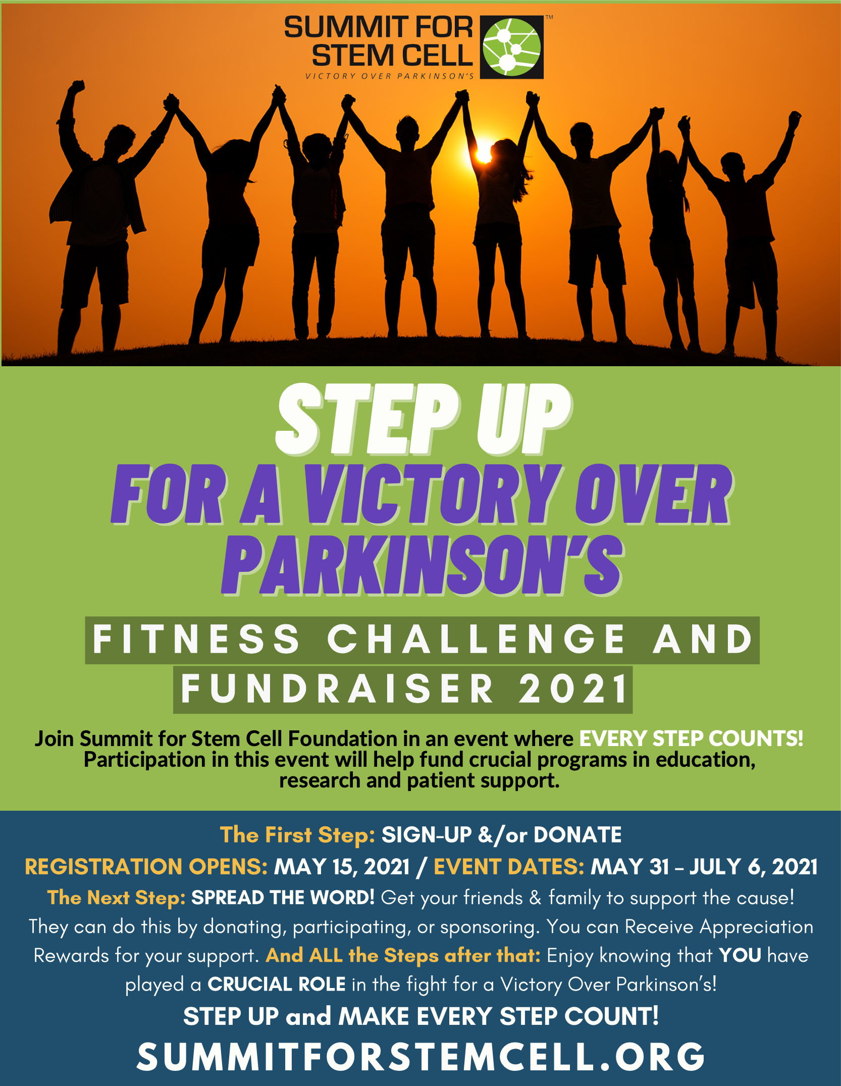 STEP UP For a Victory Over Parkinsons Virtual Fitness ...