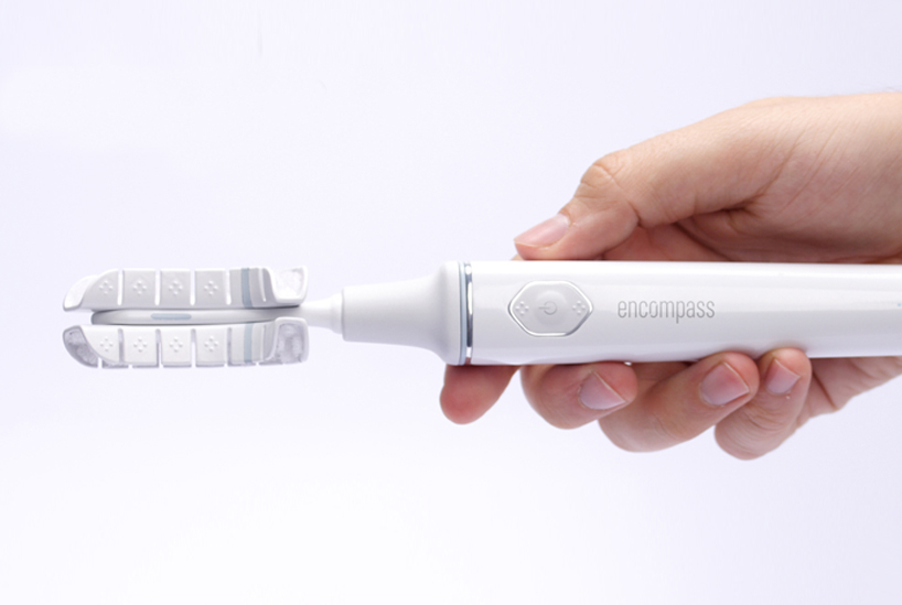 the encompass toothbrush uses a J